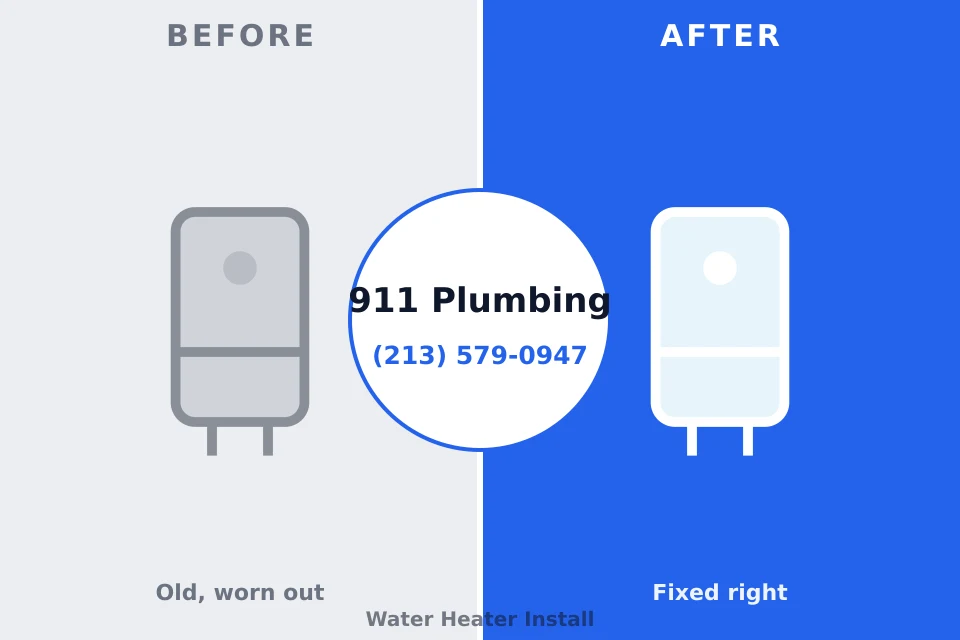 Before and after: plumbing company Vancouver, WA